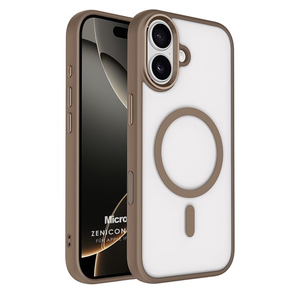 Microsonic Apple iPhone 17 Kılıf Zenicon MagSafe Kahverengi 1