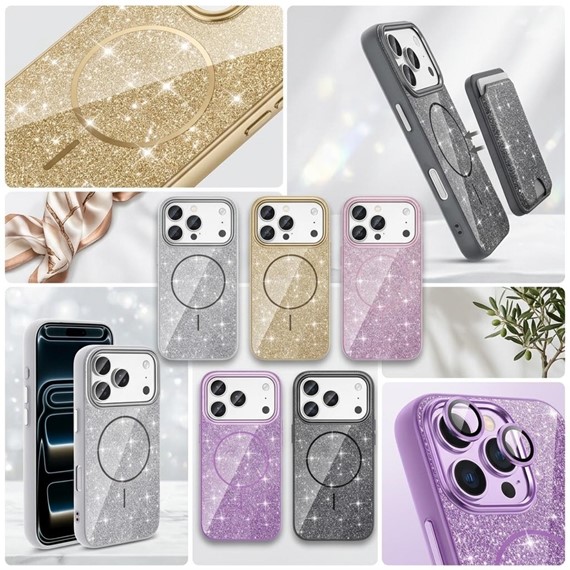Microsonic Apple iPhone 17 Pro Kılıf GlamGrip Luxe Gold 4
