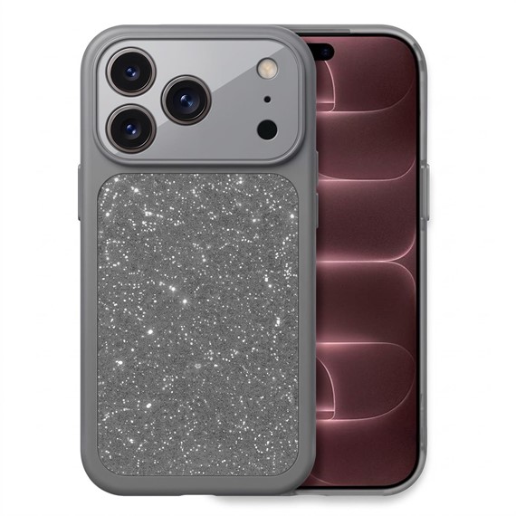 Microsonic Apple iPhone 17 Pro Kılıf Ruby Sparkle Gri 1