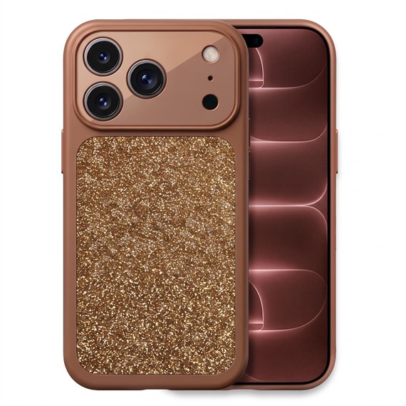 Microsonic Apple iPhone 17 Pro Kılıf Ruby Sparkle Kahverengi 1
