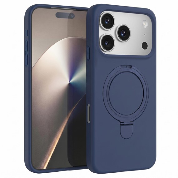 Microsonic Apple iPhone 17 Pro Kılıf Aura Stant MagSafe Lacivert 1
