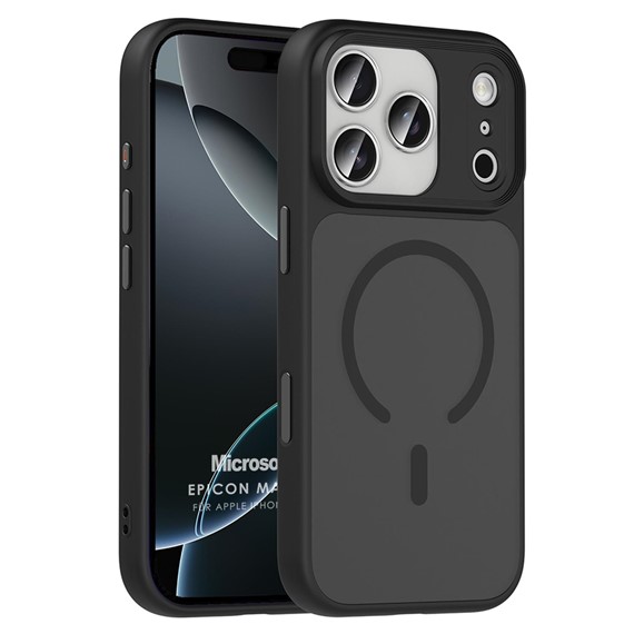 Microsonic Apple iPhone 17 Pro Max Kılıf Epicon MagSafe Siyah 1