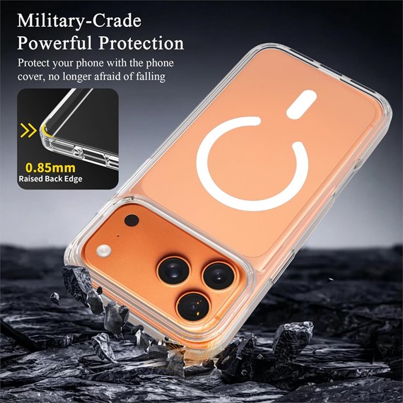 Microsonic Apple iPhone 18 Pro Max Kılıf MagSafe Clear Sararmaz Şeffaf 5