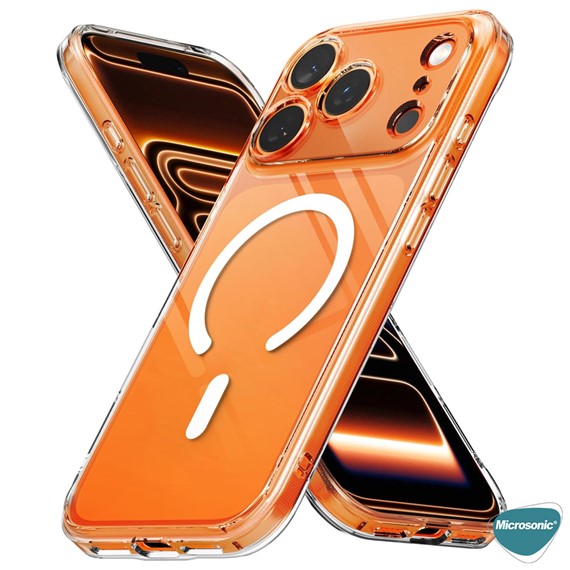 Microsonic Apple iPhone 17 Pro Max Kılıf MagSafe Clear Soft Şeffaf 5