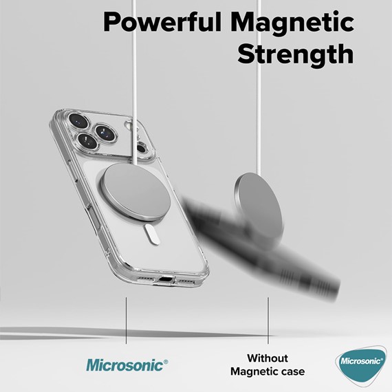 Microsonic Apple iPhone 17 Pro Max Kılıf MagSafe Clear Soft Şeffaf 7