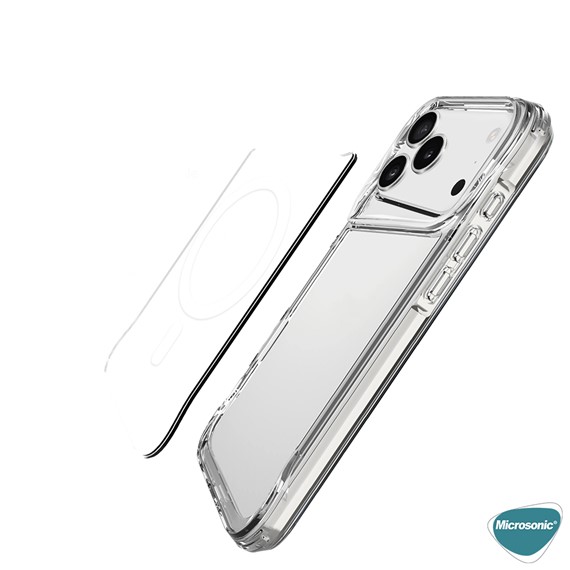 Microsonic Apple iPhone 17 Pro Max Kılıf MagSafe Trex Bumper Şeffaf 7