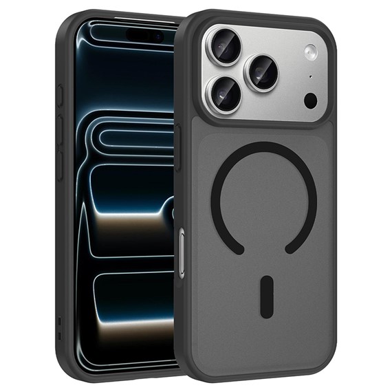 Microsonic Apple iPhone 17 Pro Max Kılıf MagSmoke Neo Siyah 1