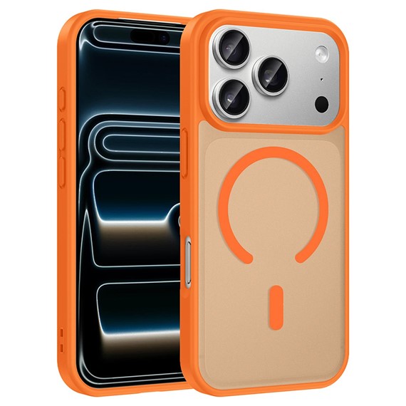 Microsonic Apple iPhone 17 Pro Max Kılıf MagSmoke Neo Turuncu 1