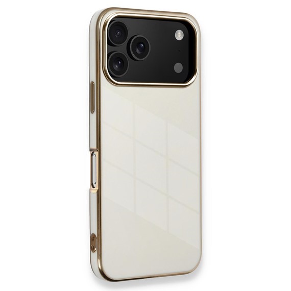 Microsonic Apple iPhone 17 Pro Max Kılıf Olive Plated Beyaz 1