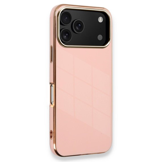 Microsonic Apple iPhone 17 Pro Kılıf Olive Plated Pembe 1