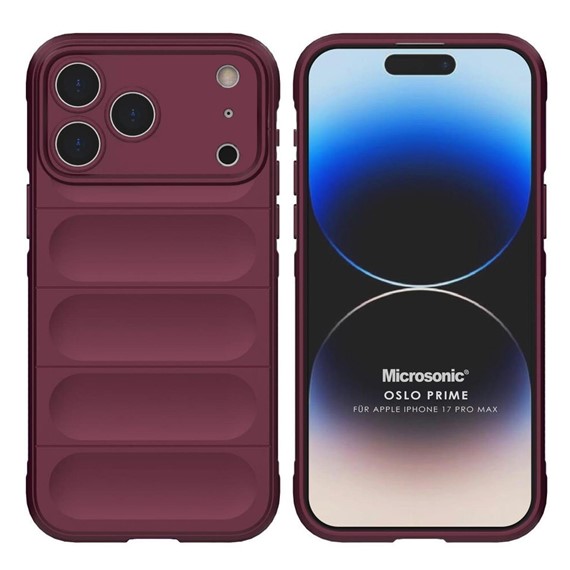 Microsonic Apple iPhone 17 Pro Max Kılıf Oslo Prime Bordo 1