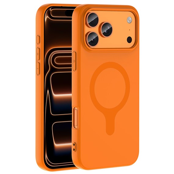 Microsonic Apple iPhone 17 Pro Max Kılıf Pastello MagSafe Turuncu 1