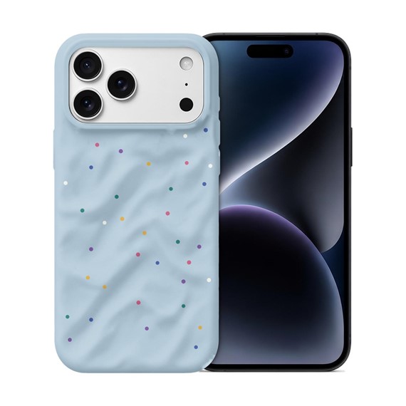 Microsonic Apple iPhone 18 Pro Max Kılıf Rippledots Mavi 1