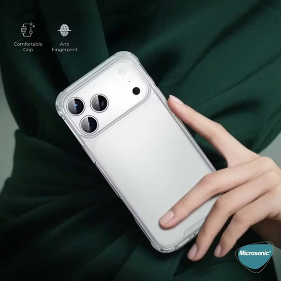 Microsonic Apple iPhone 17 Pro Max Kılıf Shock Absorbing Şeffaf 3