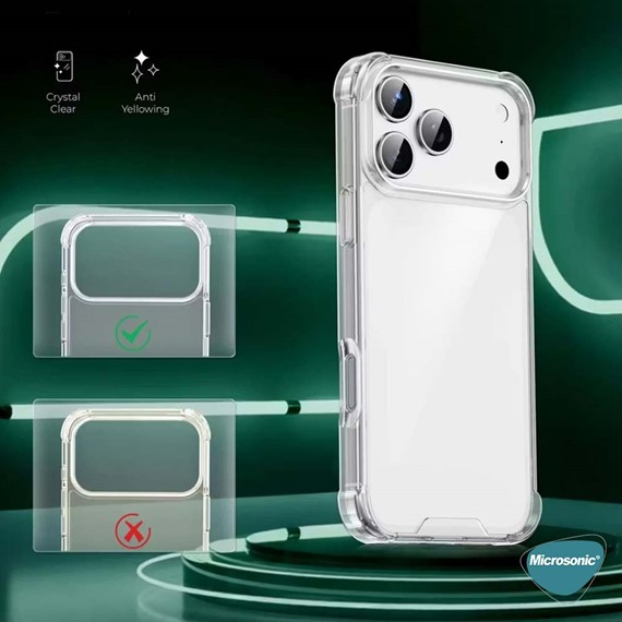 Microsonic Apple iPhone 17 Pro Max Kılıf Shock Absorbing Şeffaf 4