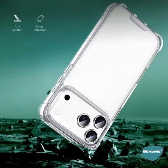 Microsonic Apple iPhone 17 Pro Max Kılıf Shock Absorbing Şeffaf 5