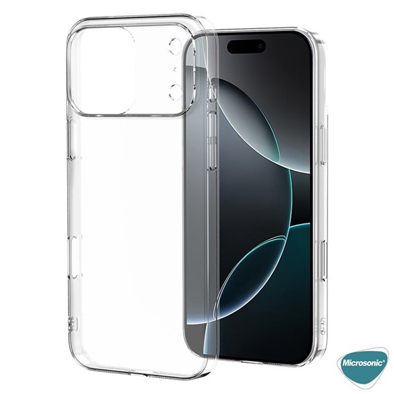 Microsonic Apple iPhone 17 Pro Kılıf Transparent Soft Şeffaf 3