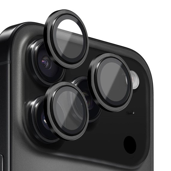 Microsonic Apple iPhone 17 Pro Tekli Kamera Lens Koruma Camı Siyah 1