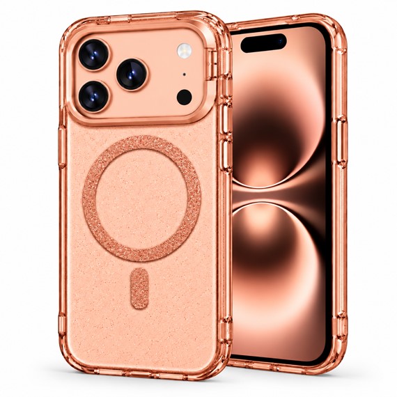 Microsonic Apple iPhone 18 Pro Max Kılıf SparkMag Luxe Turuncu 1