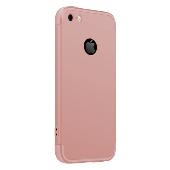 Microsonic Apple iPhone 5 5S Kılıf Double Dip 360 Protective Rose Gold 2