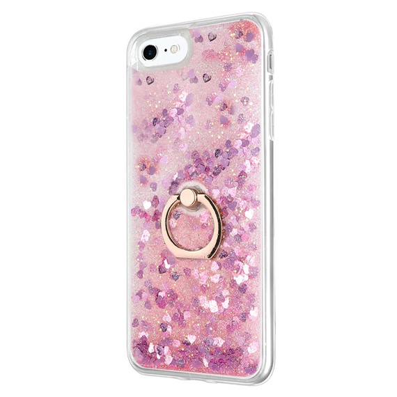 Microsonic Apple iPhone 6S Kılıf Glitter Liquid Holder Pembe 2