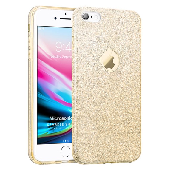 Microsonic Apple iPhone 6 Kılıf Sparkle Shiny Gold 1