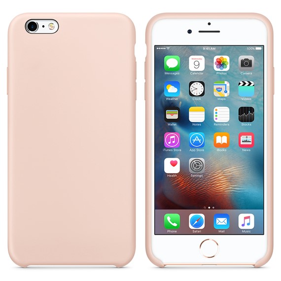 Microsonic Apple iPhone 6 Plus Kılıf Liquid Lansman Silikon Kum Pembesi 1