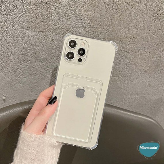 Microsonic Realme C25Y Card Slot Shock Kılıf Şeffaf 7