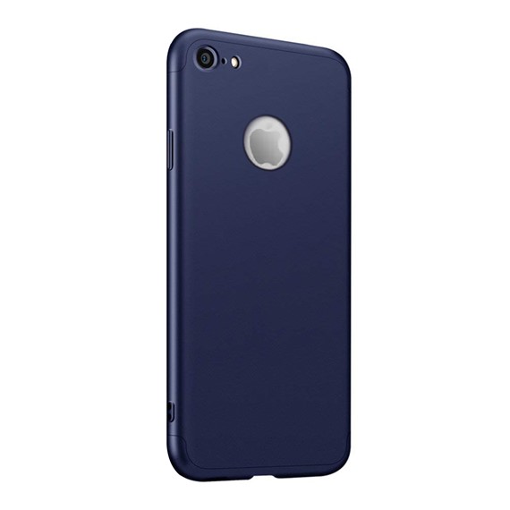 Microsonic Apple iPhone 7 Kılıf Double Dip 360 Protective Lacivert 2