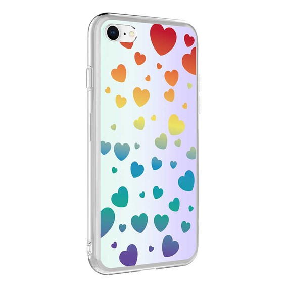 Microsonic Apple iPhone SE 2022 Braille Feel Desenli Kılıf Heart 2