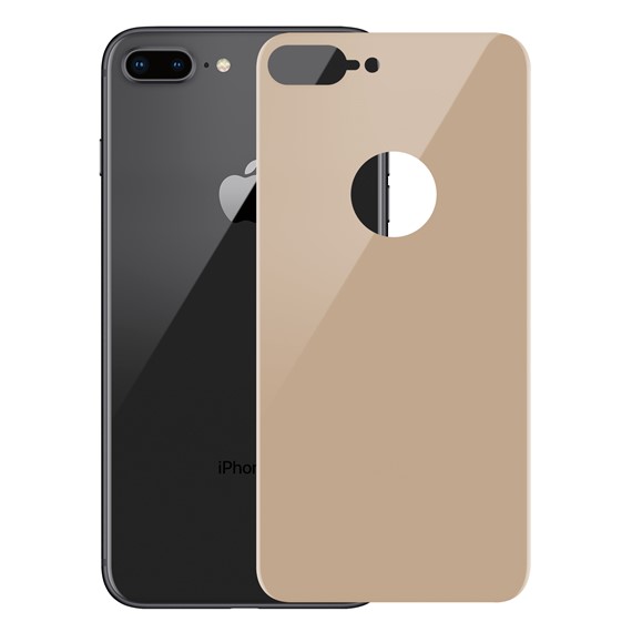 Microsonic Apple iPhone 7 Plus Arka Tam Kaplayan Temperli Cam Koruyucu Gold 1