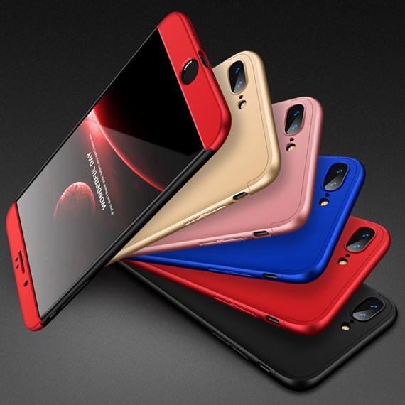 Microsonic Apple iPhone 7 Plus Kılıf Double Dip 360 Protective Lacivert 3