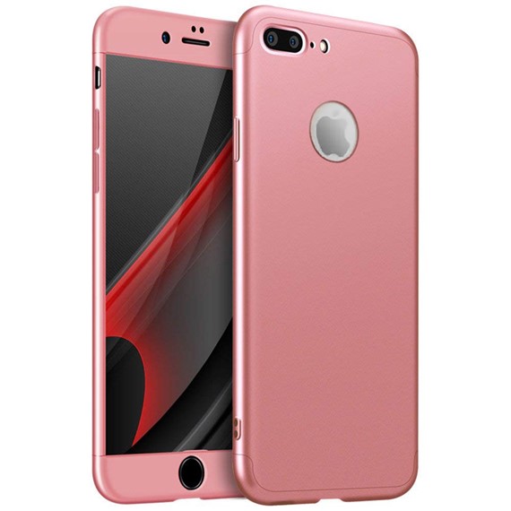 Microsonic Apple iPhone 7 Plus Kılıf Double Dip 360 Protective Rose Gold 1