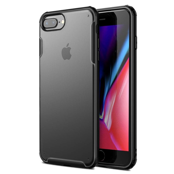 Microsonic Apple iPhone 7 Plus Kılıf Frosted Frame Siyah 1