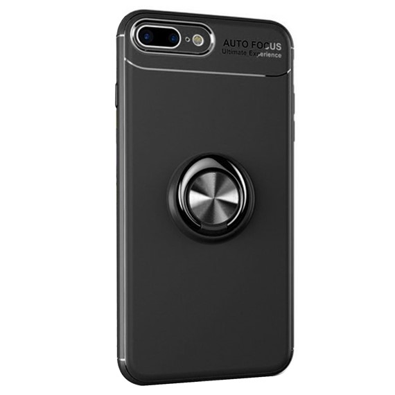 Microsonic Apple iPhone 8 Plus Kılıf Kickstand Ring Holder Siyah 2
