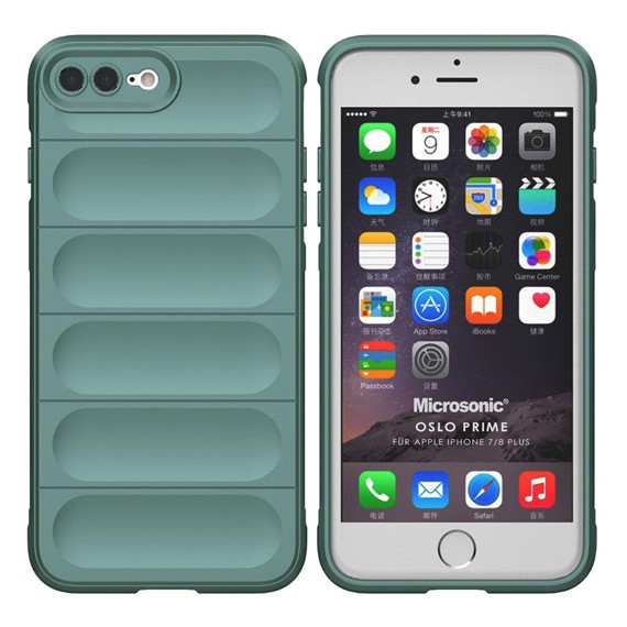 Microsonic Apple iPhone 8 Plus Kılıf Oslo Prime Yeşil 1