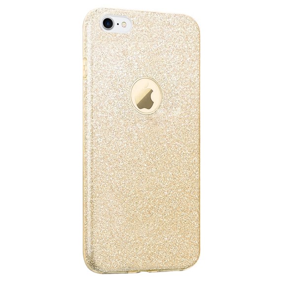 Microsonic Apple iPhone SE 2022 Kılıf Sparkle Shiny Gold 2