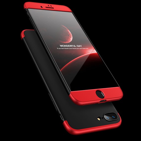 Microsonic Apple iPhone 8 Plus Kılıf Double Dip 360 Protective Kırmızı 4