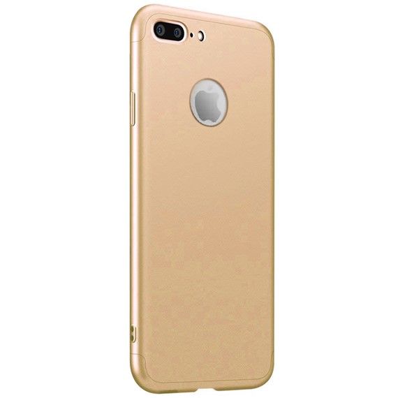 Microsonic Apple iPhone 8 Plus Kılıf Double Dip 360 Protective Gold 2