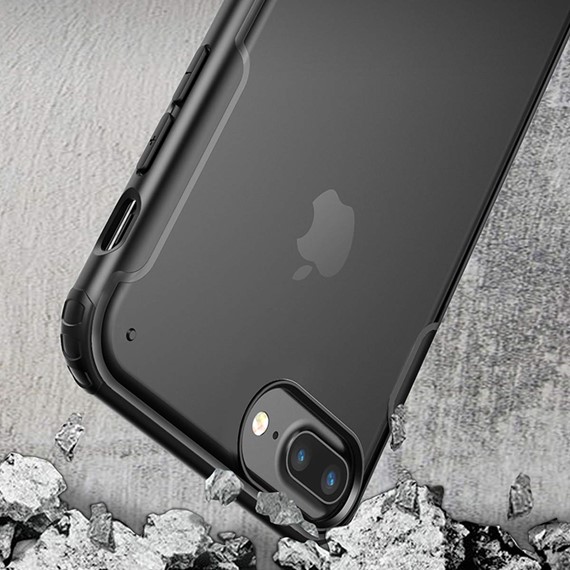 Microsonic Apple iPhone 8 Plus Kılıf Frosted Frame Siyah 4