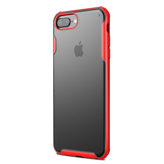 Microsonic Apple iPhone 8 Plus Kılıf Frosted Frame Kırmızı 2