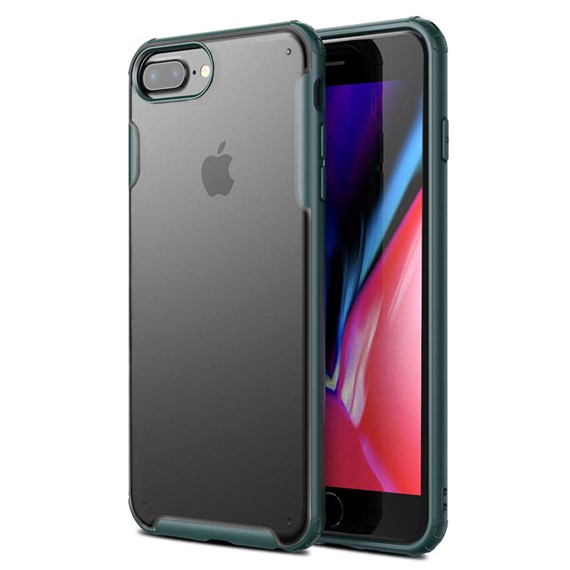 Microsonic Apple iPhone 8 Plus Kılıf Frosted Frame Yeşil 1