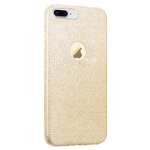 Microsonic Apple iPhone 8 Plus Kılıf Sparkle Shiny Gold 2