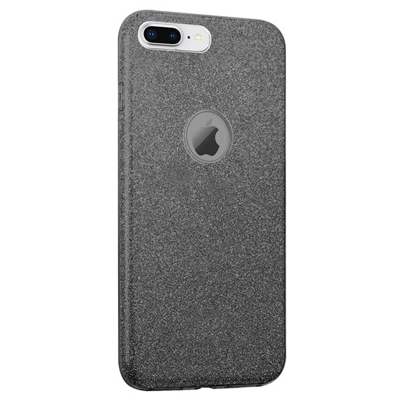 Microsonic Apple iPhone 7 Plus Kılıf Sparkle Shiny Siyah 2