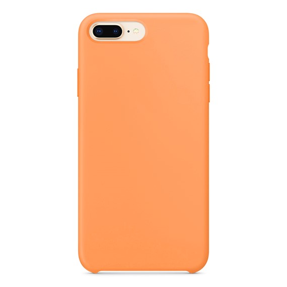 Microsonic Apple iPhone 8 Plus Kılıf Liquid Lansman Silikon Papaya 2