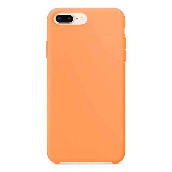 Microsonic Apple iPhone 8 Plus Kılıf Liquid Lansman Silikon Papaya 2