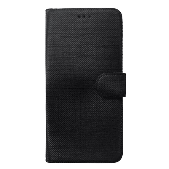 Microsonic Samsung Galaxy S22 Ultra Kılıf Fabric Book Wallet Siyah 2