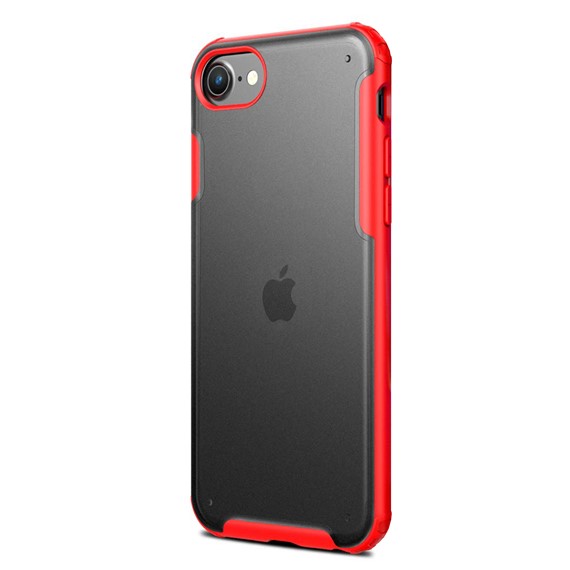 Microsonic Apple iPhone SE 2022 Kılıf Frosted Frame Kırmızı 2