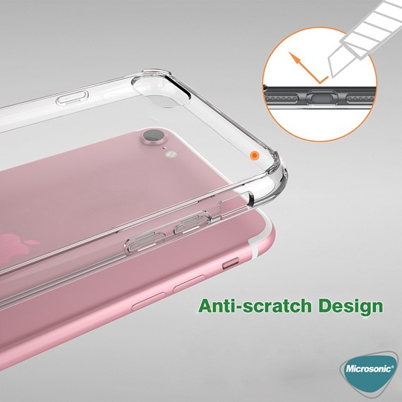 Microsonic Apple iPhone SE 2022 Kılıf Kristal Şeffaf 5