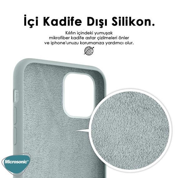 Microsonic Apple iPhone SE 2022 Kılıf Liquid Lansman Silikon Çini Mavisi 3